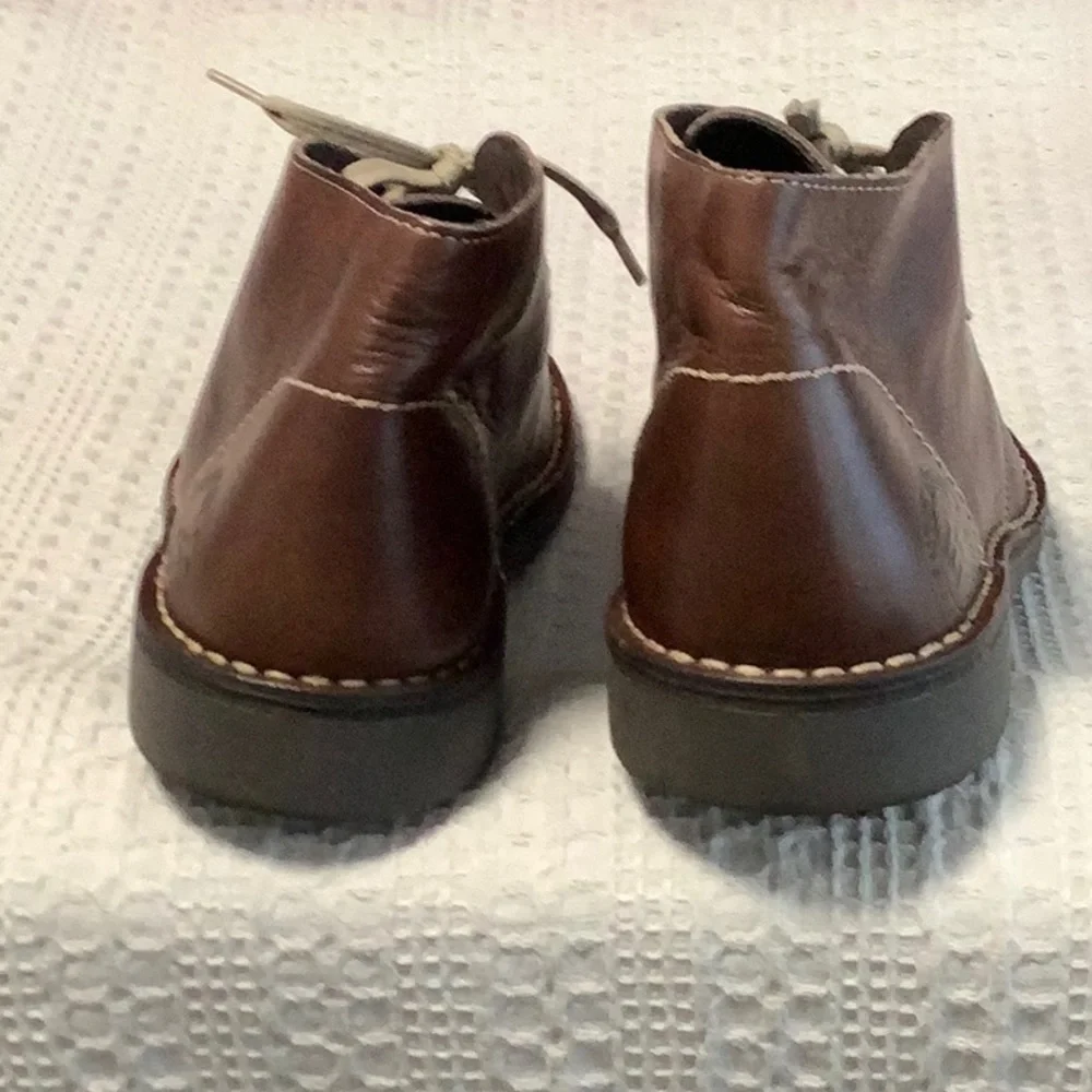 Italian chukka boots leather women size 38